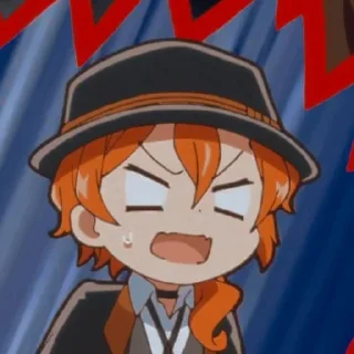 🔥 emoji Chuuya nakahara @grupanimestiker Telegram sticker 21 of 32