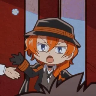 🔥 emoji Chuuya nakahara @grupanimestiker Telegram sticker 19 of 32
