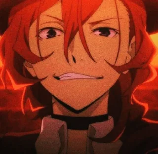 🔥 emoji Chuuya nakahara @grupanimestiker Telegram sticker 7 of 32
