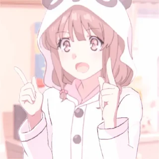 🐼 emoji 🐼ᵎ kaede azusagawa ᦒ @animestckr Telegram sticker 7 of 33