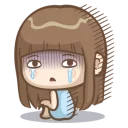 😰 emoji @tikelmu Natcha's daily life Telegram sticker 13 of 41