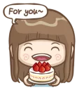 🍰 emoji @tikelmu Natcha's daily life Telegram sticker 5 of 41