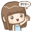 👋 emoji @tikelmu Natcha's daily life Telegram sticker 7 of 41