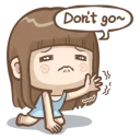 😣 emoji @tikelmu Natcha's daily life Telegram sticker 9 of 41