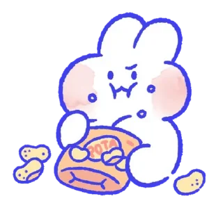 💬 emoji 몽글몽글 토끼 몽몽이! By @KakaoEmoticon Telegram sticker 10 of 24