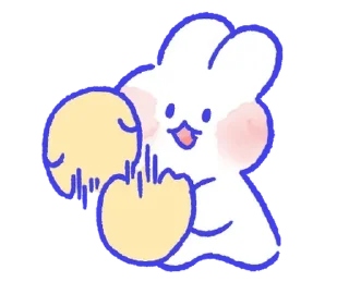💬 emoji 몽글몽글 토끼 몽몽이! By @KakaoEmoticon Telegram sticker 19 of 24
