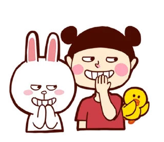 ⭐ emoji 懶得打字小姐xBROWN & FRIENDS @moe_sticker_bot Telegram sticker 21 of 40