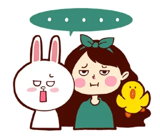 ⭐ emoji 懶得打字小姐xBROWN & FRIENDS @moe_sticker_bot Telegram sticker 18 of 40