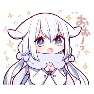 😲 emoji WHITE SWEETIE BUNNY 1 uzume Ver. Telegram sticker 16 of 40