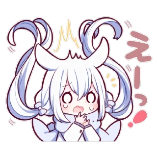 😨 emoji WHITE SWEETIE BUNNY 1 uzume Ver. Telegram sticker 17 of 40
