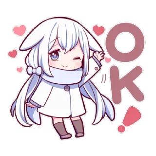 👌 emoji WHITE SWEETIE BUNNY 1 uzume Ver. Telegram sticker 7 of 40