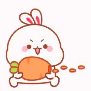 🍥 emoji cute bunny ⋆ Ꮺ ָ࣪ ۰ @seanptraa Telegram sticker 22 of 50