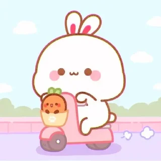 🍥 emoji cute bunny ⋆ Ꮺ ָ࣪ ۰ @seanptraa Telegram sticker 12 of 50