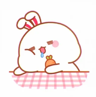 🍥 emoji cute bunny ⋆ Ꮺ ָ࣪ ۰ @seanptraa Telegram sticker 20 of 50