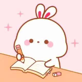 🍥 emoji cute bunny ⋆ Ꮺ ָ࣪ ۰ @seanptraa Telegram sticker 15 of 50
