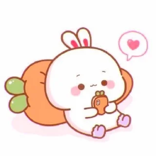 🍥 emoji cute bunny ⋆ Ꮺ ָ࣪ ۰ @seanptraa Telegram sticker 24 of 50