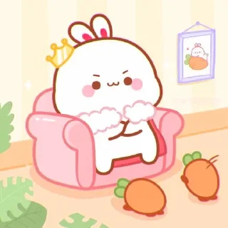 🍥 emoji cute bunny ⋆ Ꮺ ָ࣪ ۰ @seanptraa Telegram sticker 19 of 50