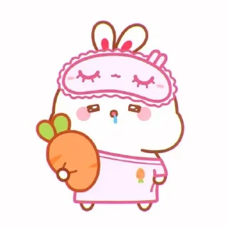 🍥 emoji cute bunny ⋆ Ꮺ ָ࣪ ۰ @seanptraa Telegram sticker 11 of 50