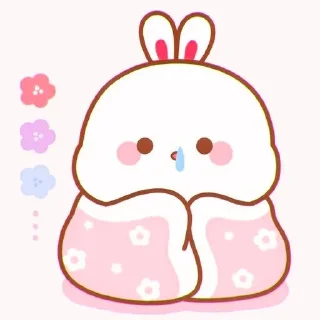🍥 emoji cute bunny ⋆ Ꮺ ָ࣪ ۰ @seanptraa Telegram sticker 14 of 50