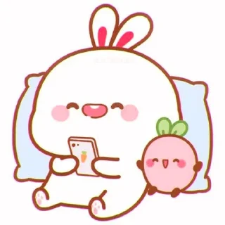 🍥 emoji cute bunny ⋆ Ꮺ ָ࣪ ۰ @seanptraa Telegram sticker 18 of 50