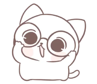 🐱 emoji Marshmallow Puppies: Kitty! 2 @LineStickerss Telegram sticker 5 of 40