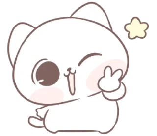 🐱 emoji Marshmallow Puppies: Kitty! 2 @LineStickerss Telegram sticker 17 of 40
