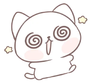 🐱 emoji Marshmallow Puppies: Kitty! 2 @LineStickerss Telegram sticker 24 of 40