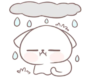 🐱 emoji Marshmallow Puppies: Kitty! 2 @LineStickerss Telegram sticker 13 of 40