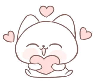 🐱 emoji Marshmallow Puppies: Kitty! 2 @LineStickerss Telegram sticker 22 of 40
