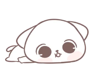🐱 emoji Marshmallow Puppies: Kitty! 2 @LineStickerss Telegram sticker 15 of 40