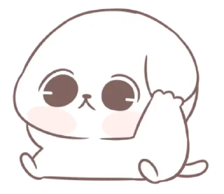 🐱 emoji Marshmallow Puppies: Kitty! 2 @LineStickerss Telegram sticker 16 of 40