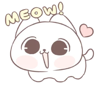 🐱 emoji Marshmallow Puppies: Kitty! 2 @LineStickerss Telegram sticker 20 of 40