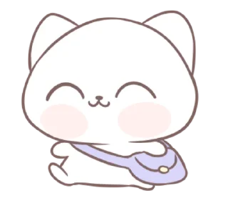 🐱 emoji Marshmallow Puppies: Kitty! 2 @LineStickerss Telegram sticker 8 of 40