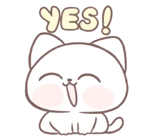 🐱 emoji Marshmallow Puppies: Kitty! 2 @LineStickerss Telegram sticker 14 of 40
