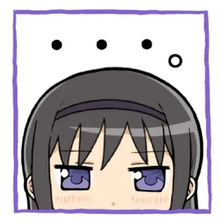 😐 emoji Madoka Magica @skdneux Telegram sticker 15 of 110