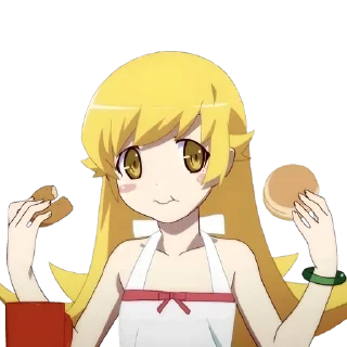🍩 emoji Shinobu Oshino @Anime_Sticker_noob Telegram sticker 14 of 26