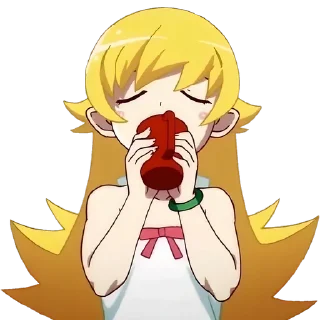 🍩 emoji Shinobu Oshino @Anime_Sticker_noob Telegram sticker 15 of 26