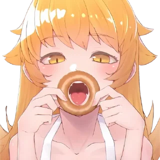🍩 emoji Shinobu Oshino @Anime_Sticker_noob Telegram sticker 22 of 26