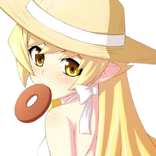 🍩 emoji Shinobu Oshino @Anime_Sticker_noob Telegram sticker 6 of 26