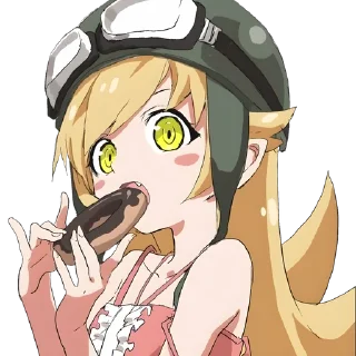 🍩 emoji Shinobu Oshino @Anime_Sticker_noob Telegram sticker 23 of 26