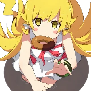 🍩 emoji Shinobu Oshino @Anime_Sticker_noob Telegram sticker 24 of 26