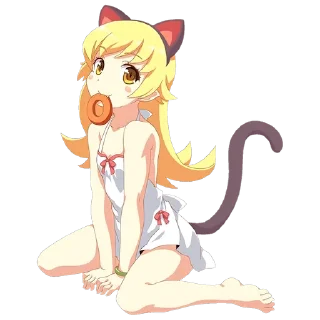 🍩 emoji Shinobu Oshino @Anime_Sticker_noob Telegram sticker 1 of 26
