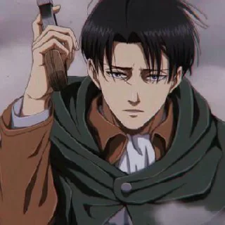 🛡️ emoji ᭝Levi Ackerman࿔ @Zyxvereo 𖢷 Telegram sticker 17 of 32