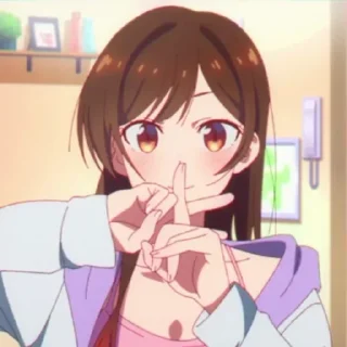 🤫 emoji Chizuru Mizuhara - @Otakuzdream Telegram sticker 20 of 120