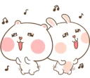 😘 emoji TUAGOM: PUFFY BEAR AND RABBIT 1-NAB❤ Telegram sticker 11 of 42