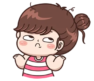 🤷‍♀️ emoji Boobib Sunday (English Ver.) @bistic Telegram sticker 23 of 40
