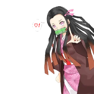 Sticker from Nezuko chan @animestickerchannel