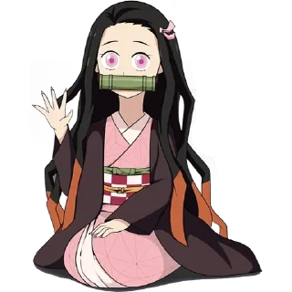Sticker from Nezuko chan @animestickerchannel