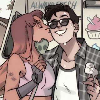 Sticker from Teen Titans comic @Hanim1O