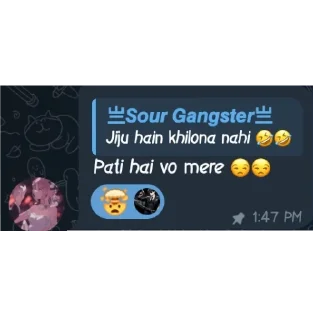 👍 emoji 亗𝙎𝙤𝙪𝙧 𝙂𝙖𝙣𝙜𝙨𝙩𝙚𝙧亗's kang pack Telegram sticker 5 of 79
